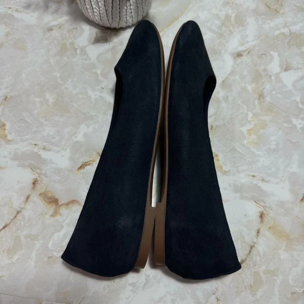 Hush Puppies Bounce Navy Suede Flats Size 10 Workwear Casual Minimalist‎ Comfort